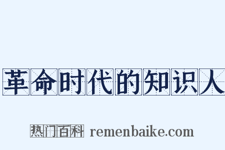 革命时代的知识人是什么意思的图片